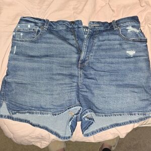 American Eagle Outfitters Blue Jean Shorts Distressed Style